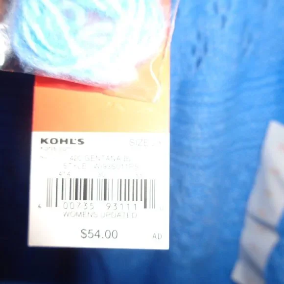 Evri Women's Plus Size Crewneck Pointelle Sweater Size 2X NWT Blue - Picture 5 of 10